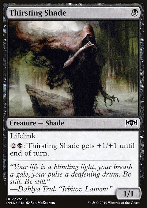 Thirsting Shade, Ravnica Allegiance #87, Magic: The Gathering card
