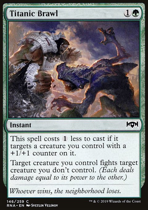 Titanic Brawl, Ravnica Allegiance #146, Magic: The Gathering card