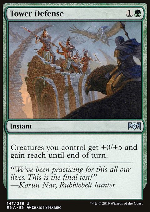 Tower Defense, Ravnica Allegiance #147, Magic: The Gathering card