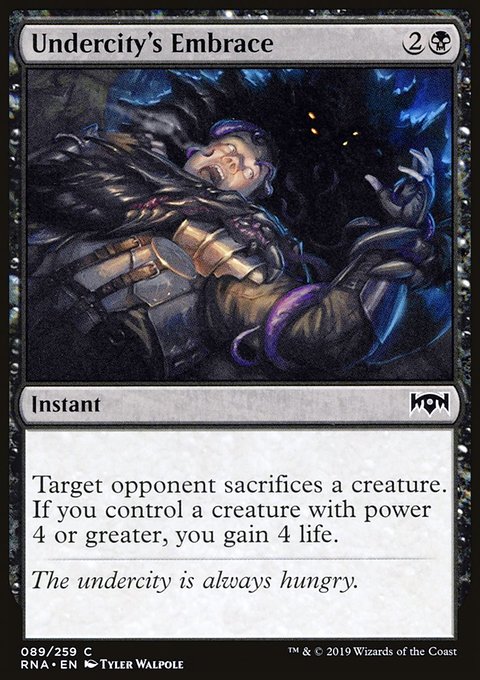 Undercity's Embrace, Ravnica Allegiance #89, Magic: The Gathering card