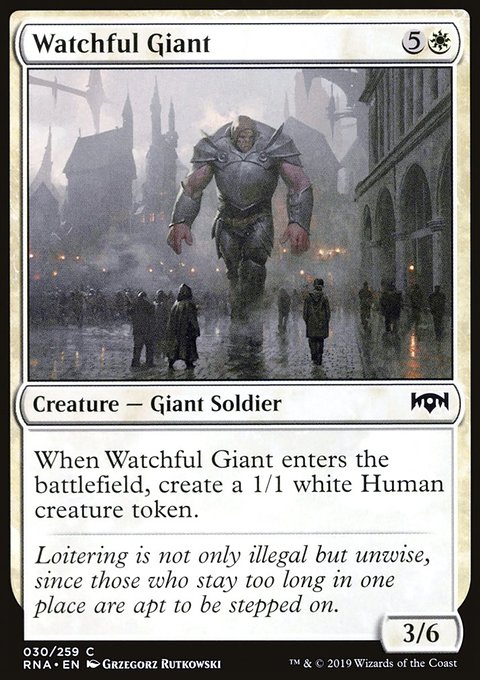 Watchful Giant, Ravnica Allegiance #30, Magic: The Gathering card