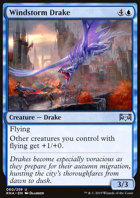 Windstorm Drake, Ravnica Allegiance #60, Magic: The Gathering card