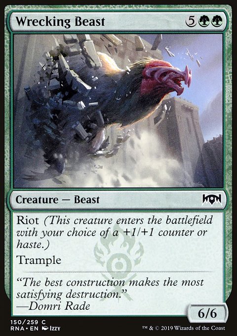 Wrecking Beast, Ravnica Allegiance #150, Magic: The Gathering card
