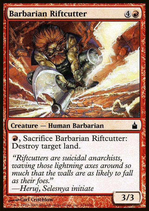 Barbarian Riftcutter, Ravnica: City of Guilds #114, Magic: The Gathering card