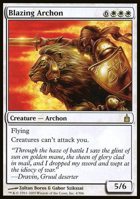Blazing Archon, Ravnica: City of Guilds #4, Magic: The Gathering card