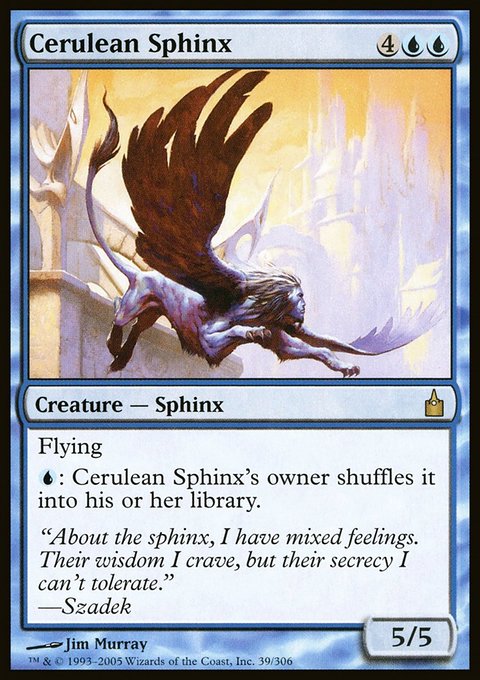 Cerulean Sphinx, Ravnica: City of Guilds #39, Magic: The Gathering card