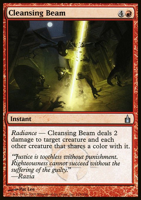 Cleansing Beam, Ravnica: City of Guilds #118, Magic: The Gathering card