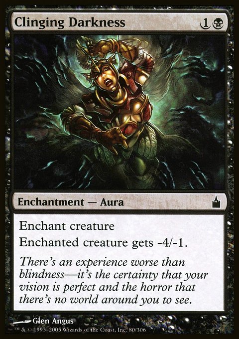 Clinging Darkness, Ravnica: City of Guilds #80, Magic: The Gathering card
