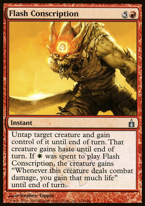 Flash Conscription, Ravnica: City of Guilds #124, Magic: The Gathering card