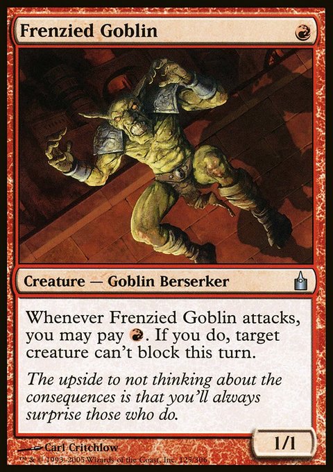 Frenzied Goblin, Ravnica: City of Guilds #125, Magic: The Gathering card