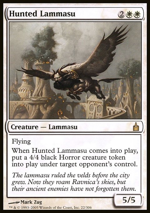 Hunted Lammasu, Ravnica: City of Guilds #22, Magic: The Gathering card