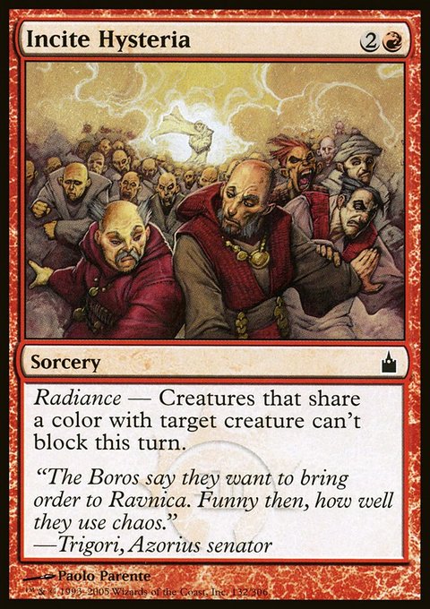 Incite Hysteria, Ravnica: City of Guilds #132, Magic: The Gathering card
