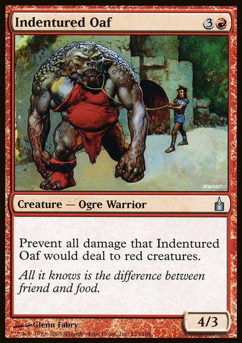 Indentured Oaf, Ravnica: City of Guilds #133, Magic: The Gathering card