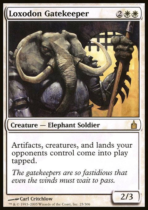 Loxodon Gatekeeper, Ravnica: City of Guilds #25, Magic: The Gathering card