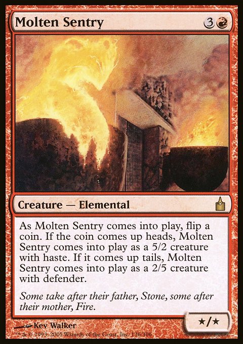 Molten Sentry, Ravnica: City of Guilds #136, Magic: The Gathering card