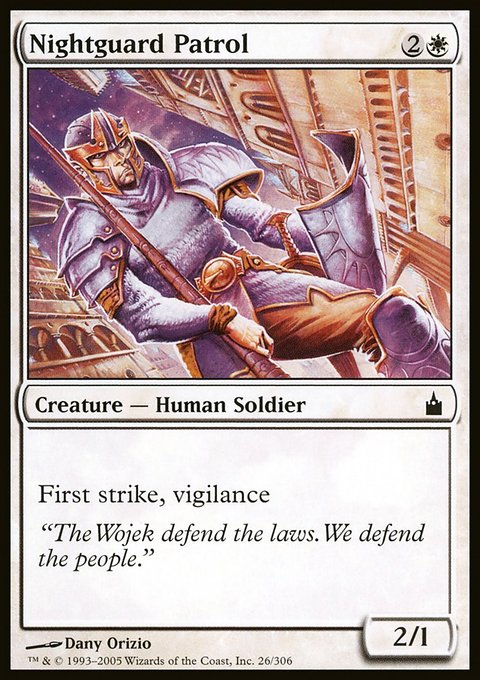 Nightguard Patrol, Ravnica: City of Guilds #26, Magic: The Gathering card