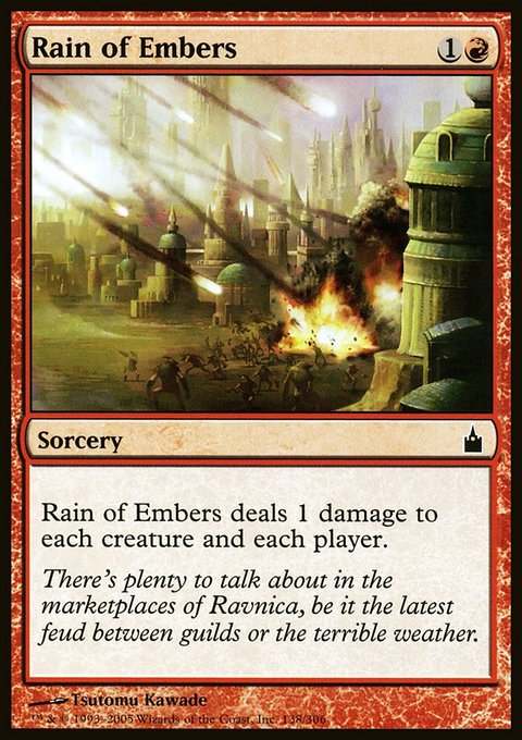 Rain of Embers, Ravnica: City of Guilds #138, Magic: The Gathering card