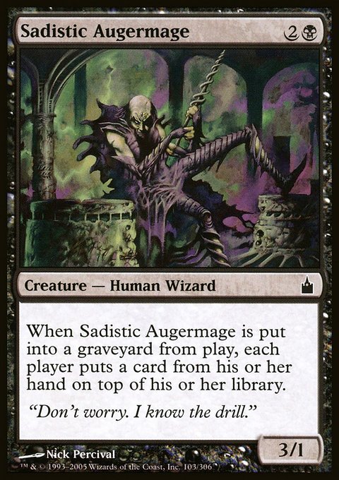 Sadistic Augermage, Ravnica: City of Guilds #103, Magic: The Gathering card