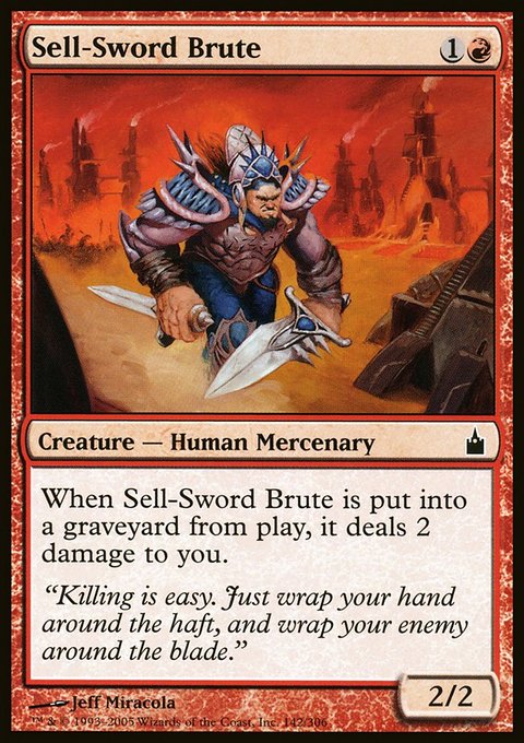 Sell-Sword Brute, Ravnica: City of Guilds #142, Magic: The Gathering card