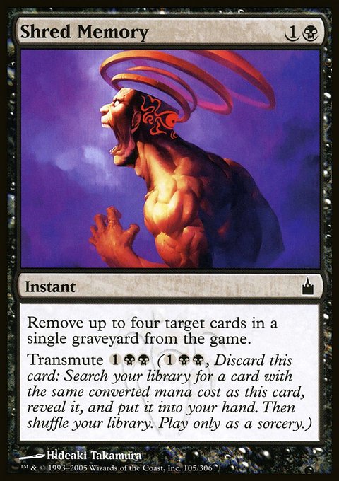 Shred Memory, Ravnica: City of Guilds #105, Magic: The Gathering card
