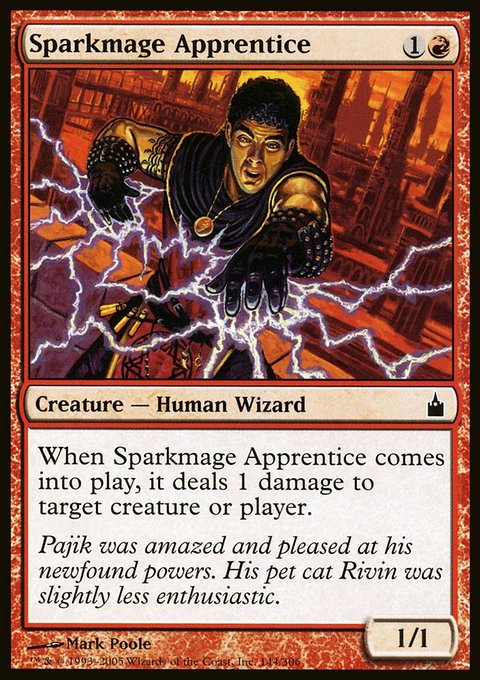Sparkmage Apprentice, Ravnica: City of Guilds #144, Magic: The Gathering card