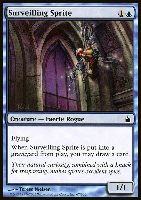 Surveilling Sprite, Ravnica: City of Guilds #67, Magic: The Gathering card