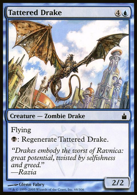 Tattered Drake, Ravnica: City of Guilds #68, Magic: The Gathering card
