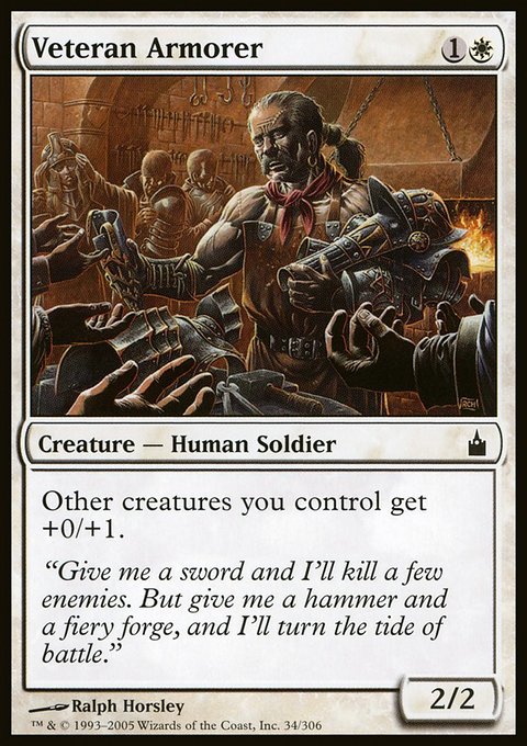 Veteran Armorer, Ravnica: City of Guilds #34, Magic: The Gathering card