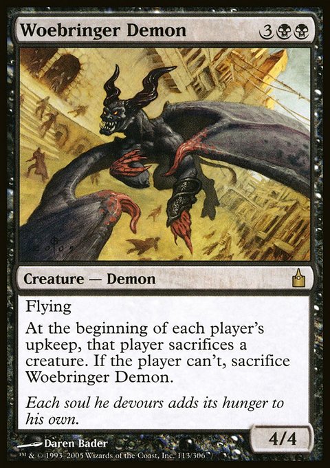 Woebringer Demon, Ravnica: City of Guilds #113, Magic: The Gathering card