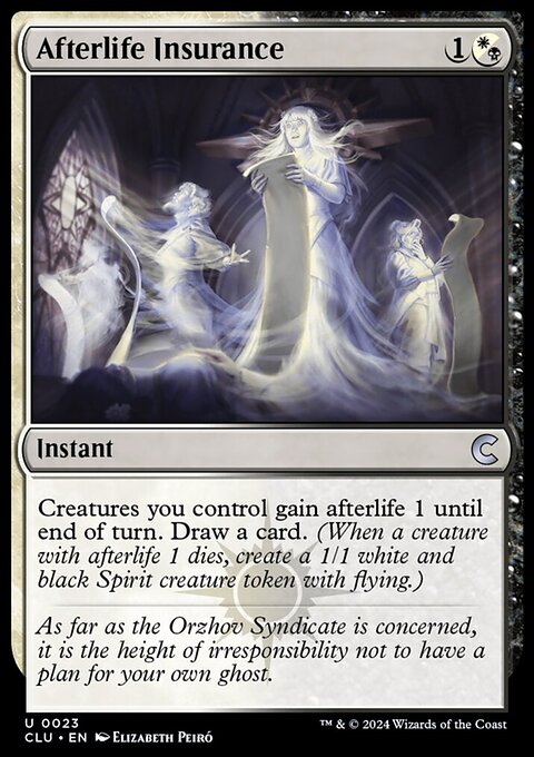 Afterlife Insurance, Ravnica: Clue Edition #23, Magic: The Gathering card