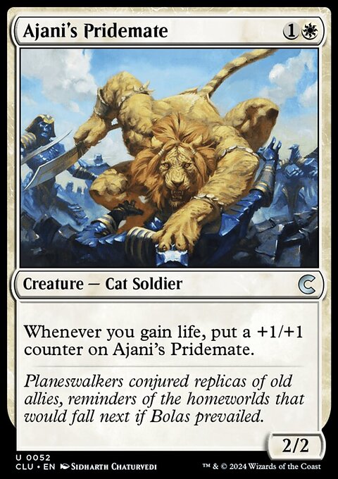 Ajani's Pridemate, Ravnica: Clue Edition #52, Magic: The Gathering card