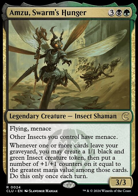 Amzu, Swarm's Hunger, Ravnica: Clue Edition #24, Magic: The Gathering card