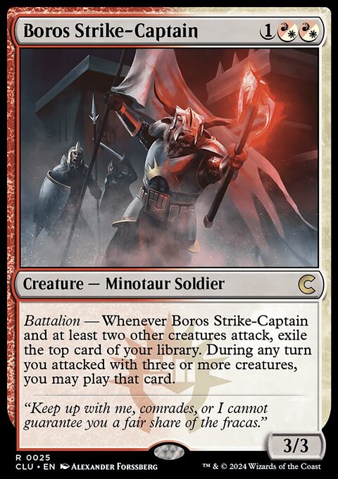 Boros Strike-Captain, Ravnica: Clue Edition #25, Magic: The Gathering card