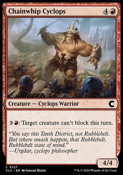 Chainwhip Cyclops, Ravnica: Clue Edition #127, Magic: The Gathering card
