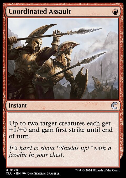 Coordinated Assault, Ravnica: Clue Edition #128, Magic: The Gathering card