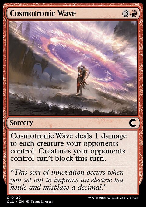 Cosmotronic Wave, Ravnica: Clue Edition #129, Magic: The Gathering card