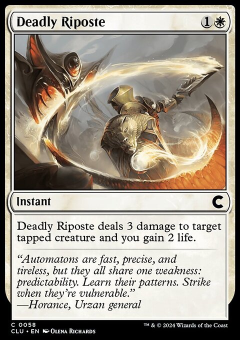 Deadly Riposte, Ravnica: Clue Edition #58, Magic: The Gathering card