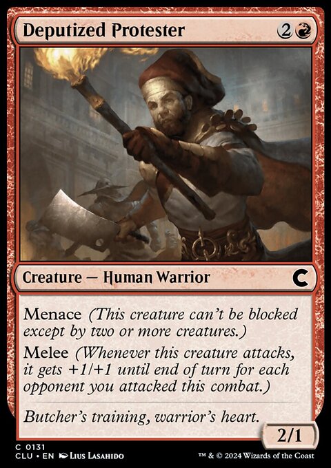 Deputized Protester, Ravnica: Clue Edition #131, Magic: The Gathering card