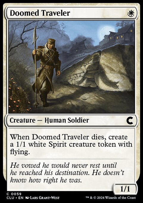 Doomed Traveler, Ravnica: Clue Edition #59, Magic: The Gathering card