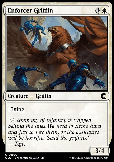 Enforcer Griffin, Ravnica: Clue Edition #60, Magic: The Gathering card
