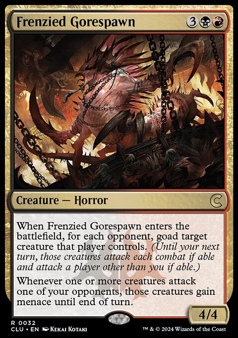 Frenzied Gorespawn, Ravnica: Clue Edition #32, Magic: The Gathering card