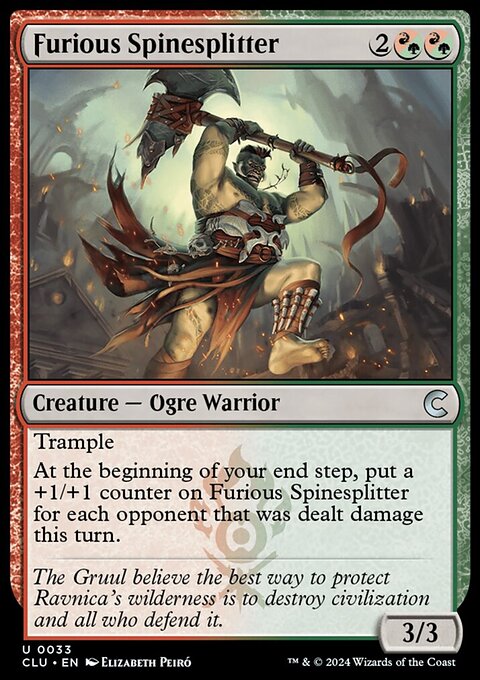 Furious Spinesplitter, Ravnica: Clue Edition #33, Magic: The Gathering card