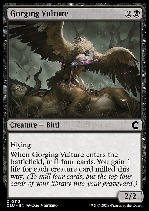 Gorging Vulture, Ravnica: Clue Edition #112, Magic: The Gathering card