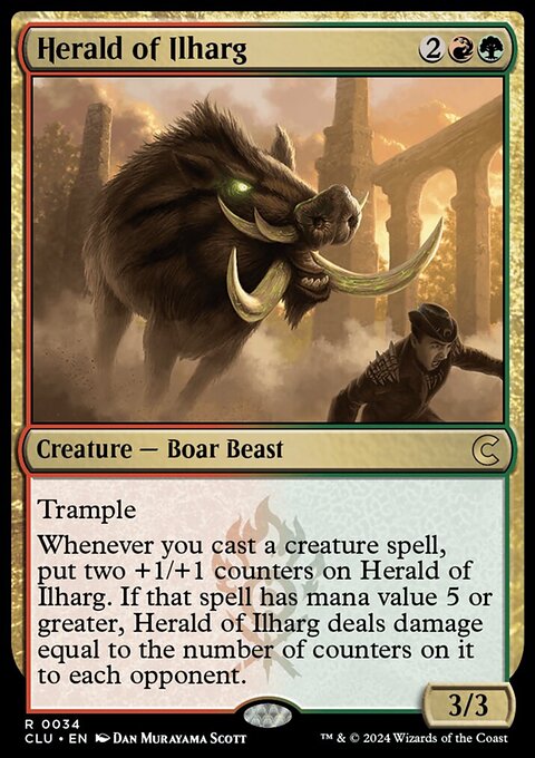Herald of Ilharg, Ravnica: Clue Edition #34, Magic: The Gathering card