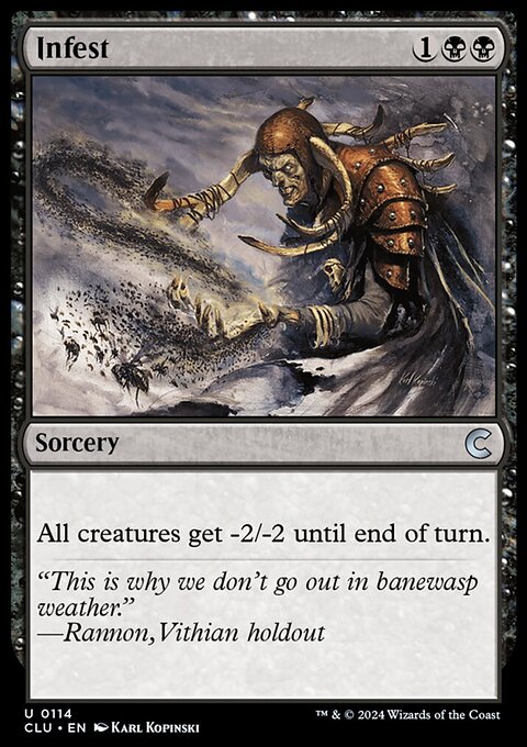 Infest, Ravnica: Clue Edition #114, Magic: The Gathering card