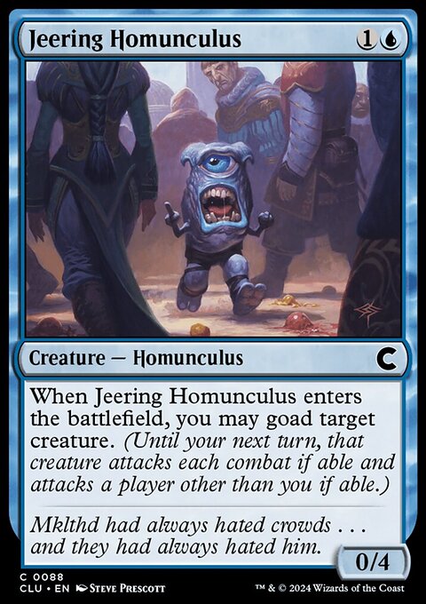 Jeering Homunculus, Ravnica: Clue Edition #88, Magic: The Gathering card