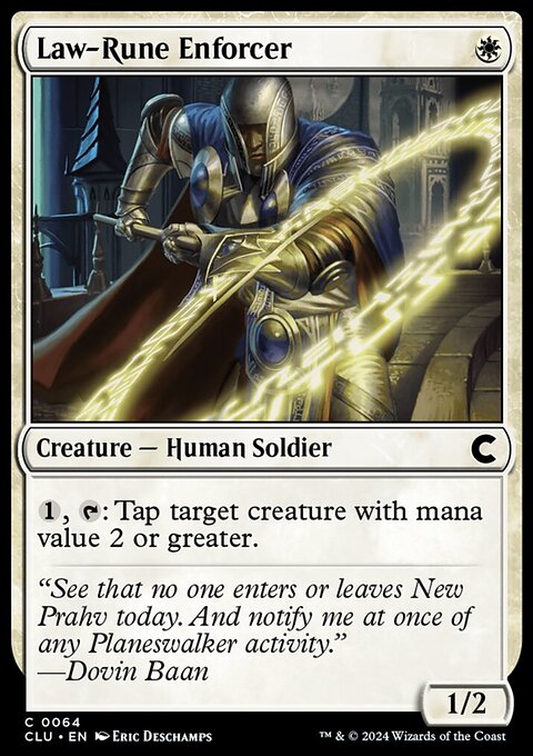 Law-Rune Enforcer, Ravnica: Clue Edition #64, Magic: The Gathering card