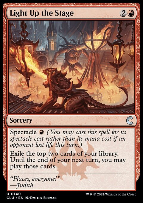 Light Up the Stage, Ravnica: Clue Edition #140, Magic: The Gathering card