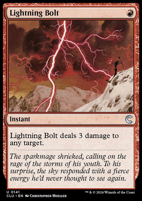 Lightning Bolt, Ravnica: Clue Edition #141, Magic: The Gathering card