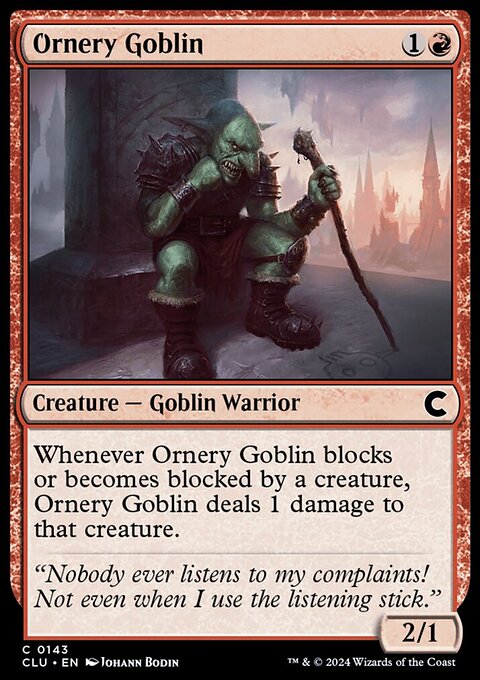 Ornery Goblin, Ravnica: Clue Edition #143, Magic: The Gathering card